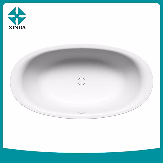 Banheira autônoma de acrílico com hidromassagem de plástico oval com dreno de latão Cupc Banheira SPA Jacuzzi Massagem Banheira de hidromassagem Banheira de imersão Banheira de luxo